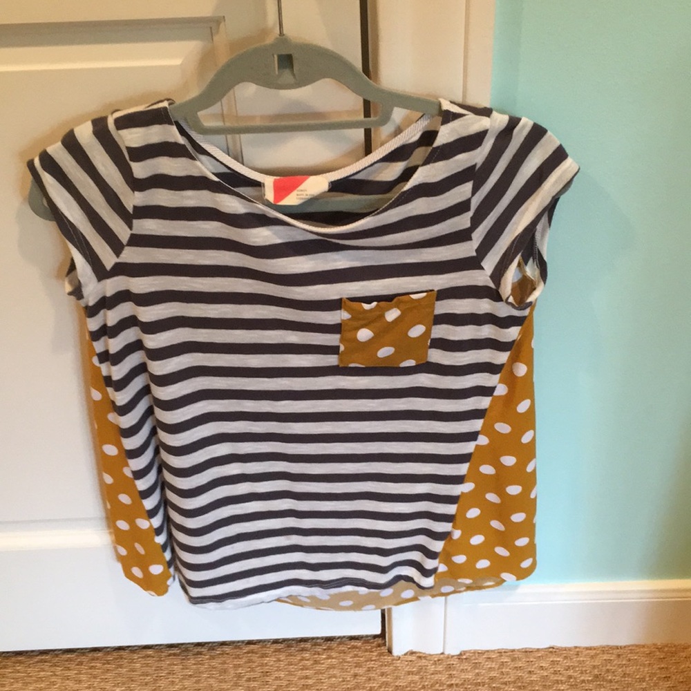 Polka dot and striped t-shirt